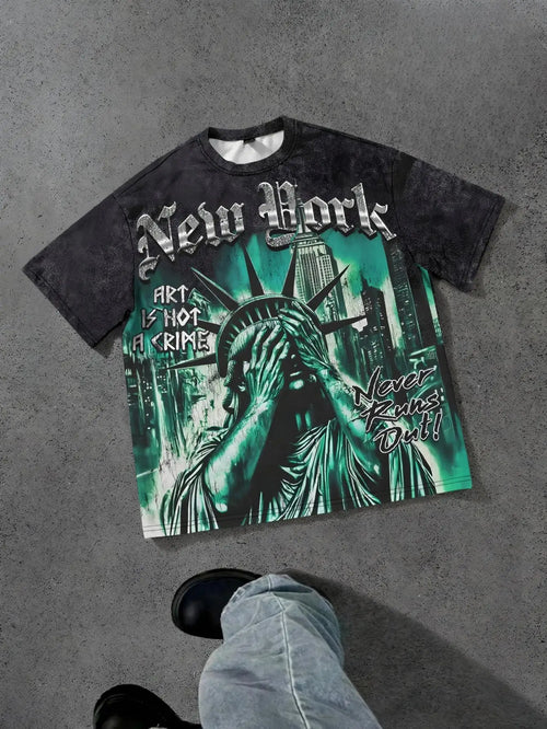 Cheap T-shirt Jerseys The 2026 summer new men's T-shirt features a casual fashionable comfortable soft and breathable 3D pattern print